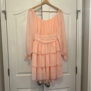 Pink chiffon dress